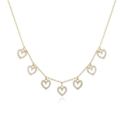 Open-heart Diamond Necklace